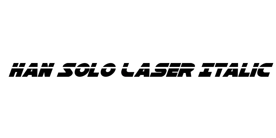 Fonte Han Solo Laser Italic