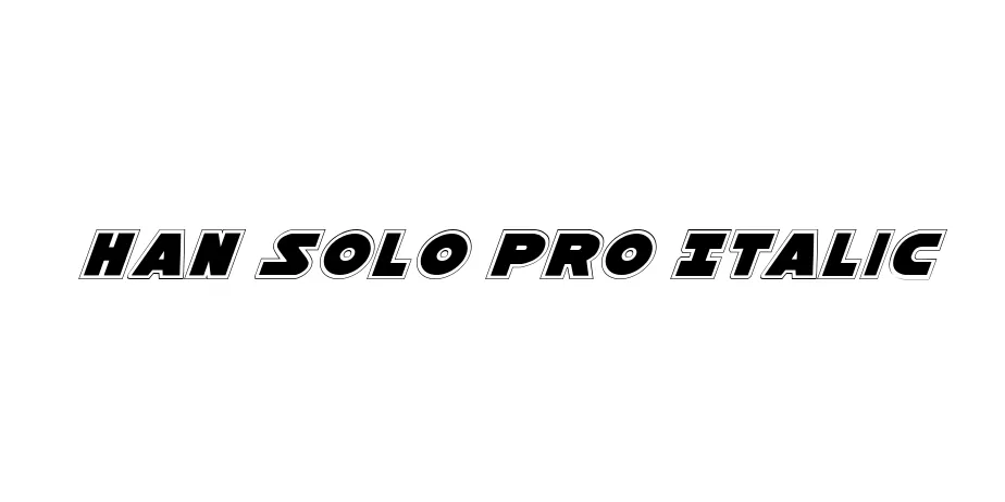 Fonte Han Solo Pro Italic