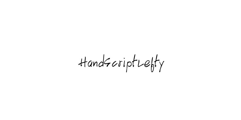 Fonte HandScriptLefty