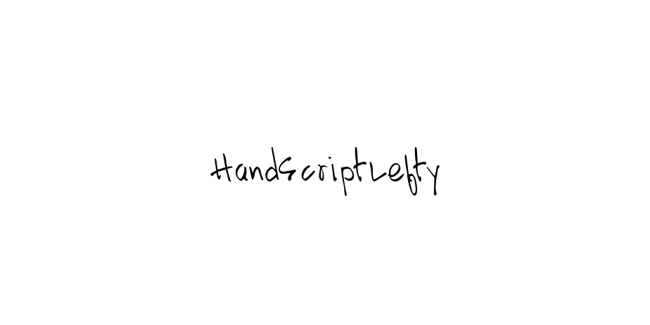 Fonte HandScriptLefty