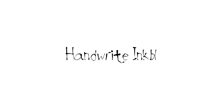 Fonte Handwrite-Inkbl