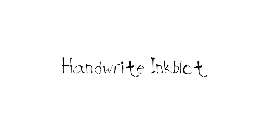 Fonte Handwrite Inkblot