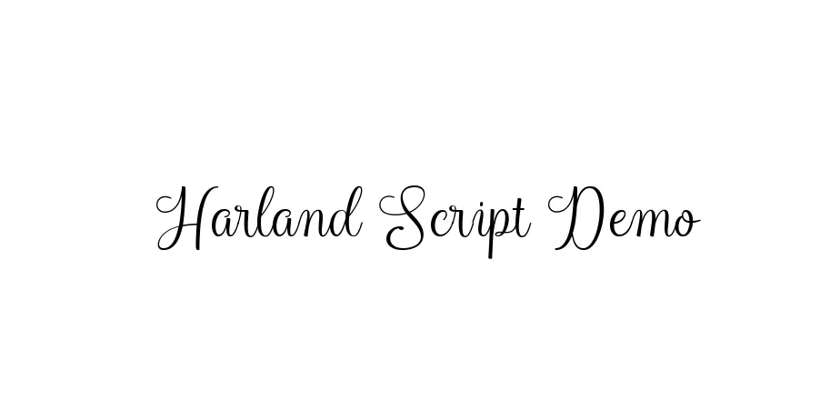 Fonte Harland Script Demo