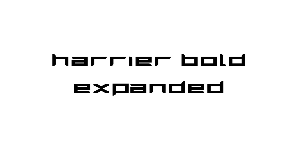 Fonte Harrier Bold Expanded