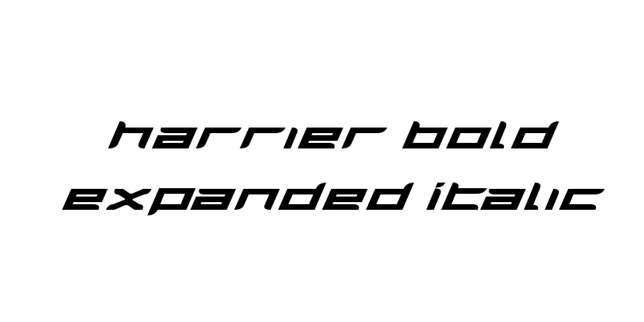 Fonte Harrier Bold Expanded Italic