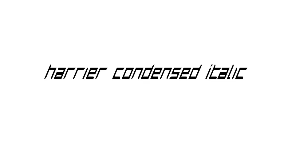 Fonte Harrier Condensed Italic