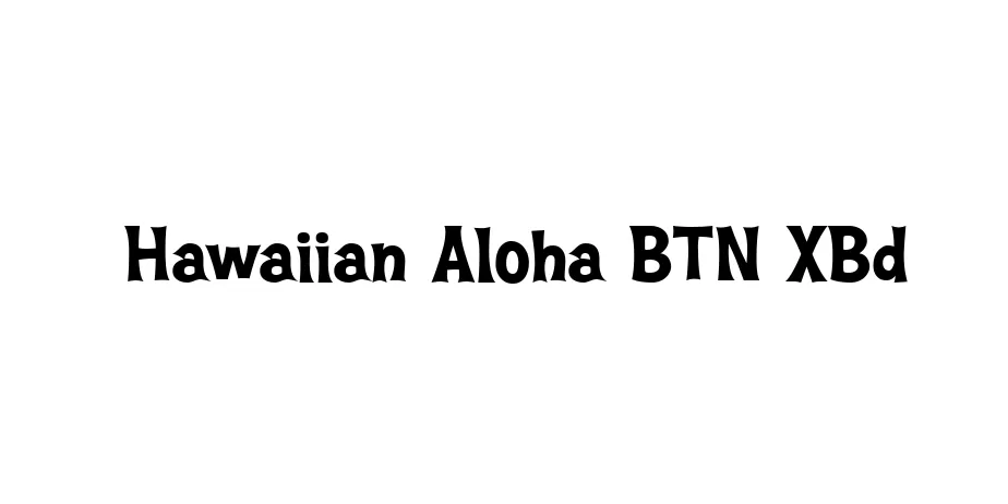 Fonte Hawaiian Aloha BTN XBd