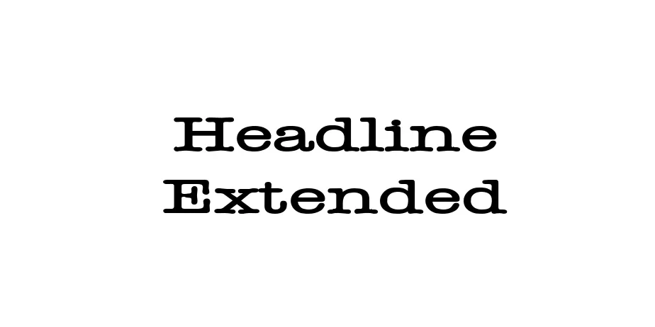 Fonte Headline Extended