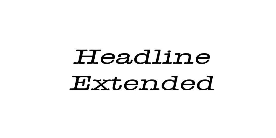 Fonte Headline Extended