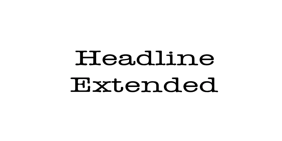 Fonte Headline Extended