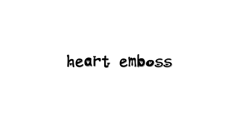 Fonte heart emboss