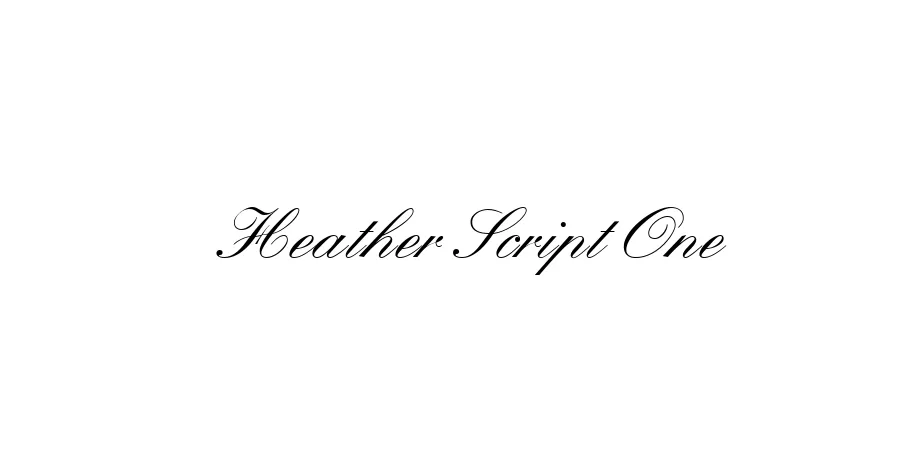 Fonte Heather Script One