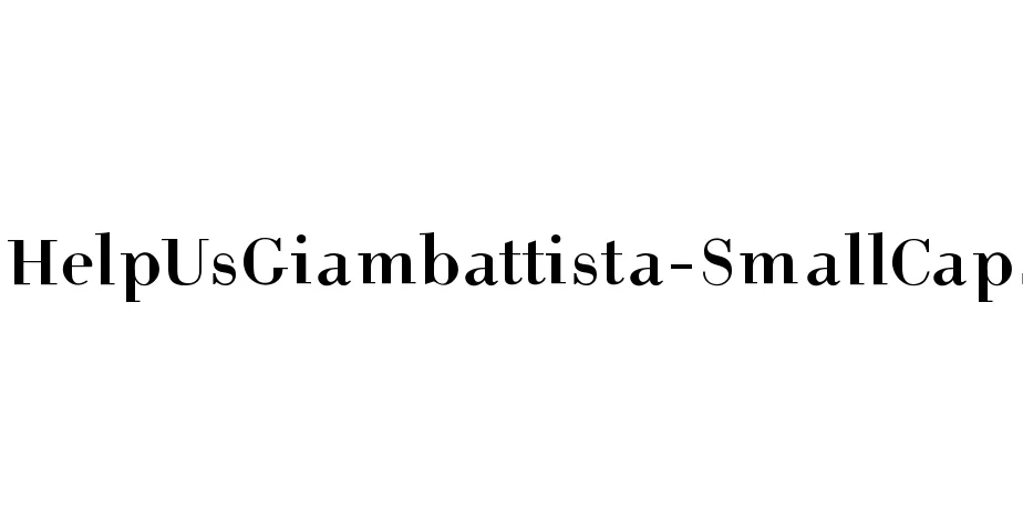 Fonte HelpUsGiambattista-SmallCaps