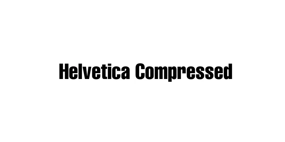 Fonte Helvetica Compressed