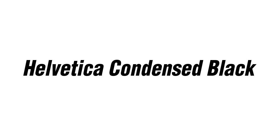 Fonte Helvetica Condensed Black