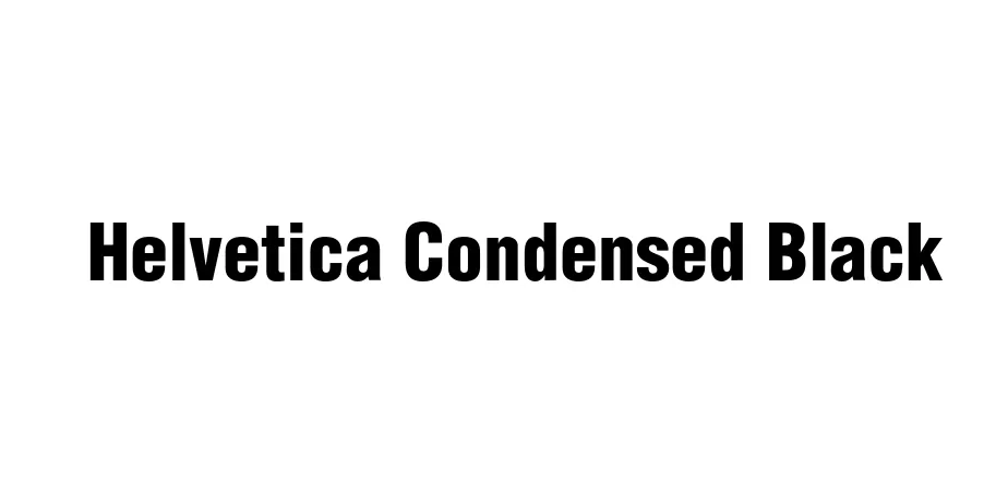 Fonte Helvetica Condensed Black