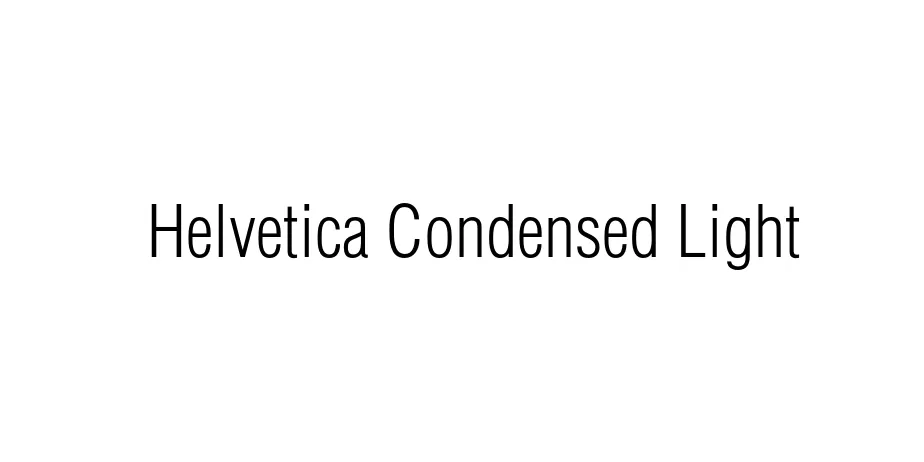 Fonte Helvetica Condensed Light