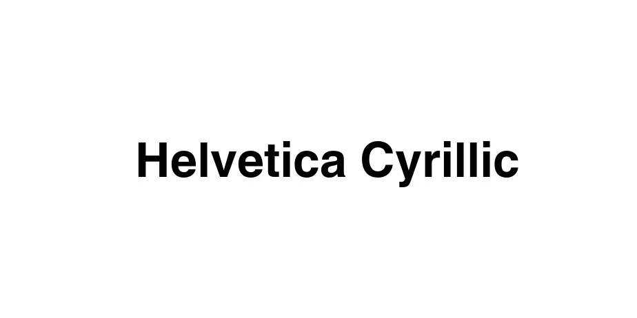 Fonte Helvetica Cyrillic