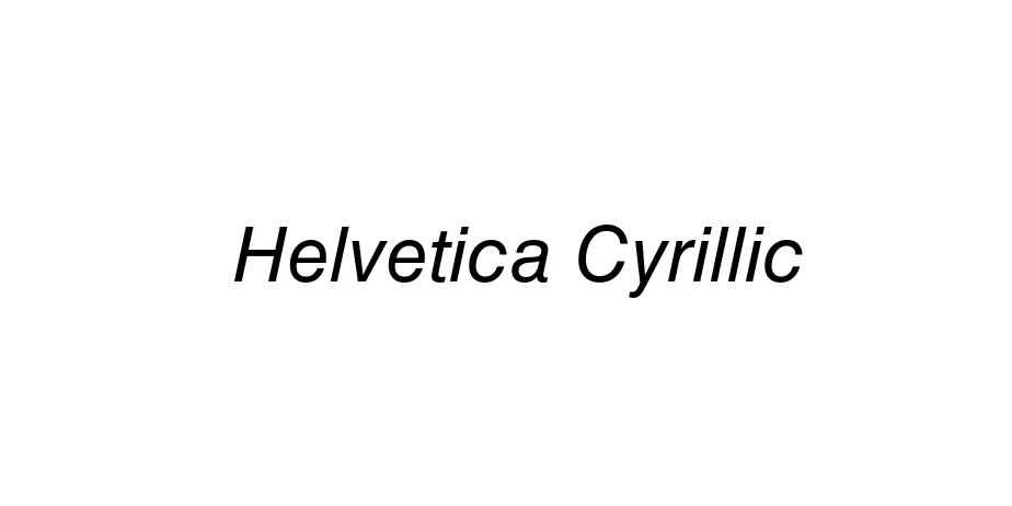 Fonte Helvetica Cyrillic