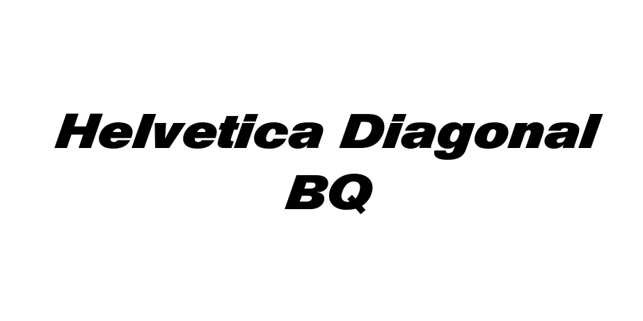 Fonte Helvetica Diagonal BQ