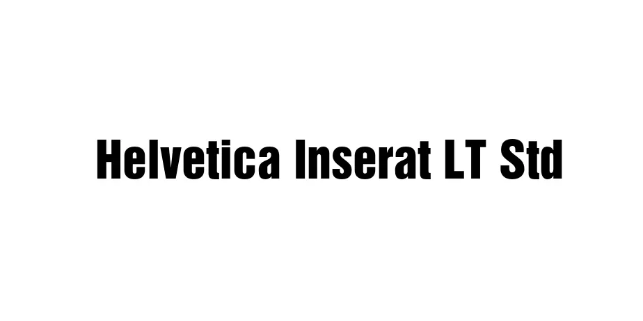 Fonte Helvetica Inserat LT Std