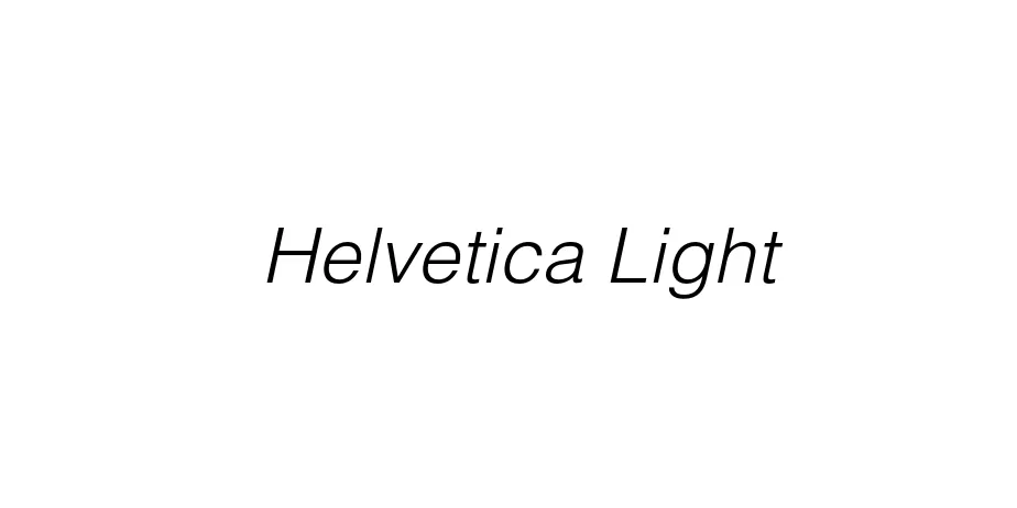 Fonte Helvetica Light