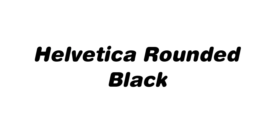 Fonte Helvetica Rounded Black