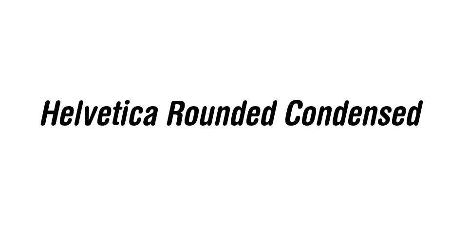 Fonte Helvetica Rounded Condensed