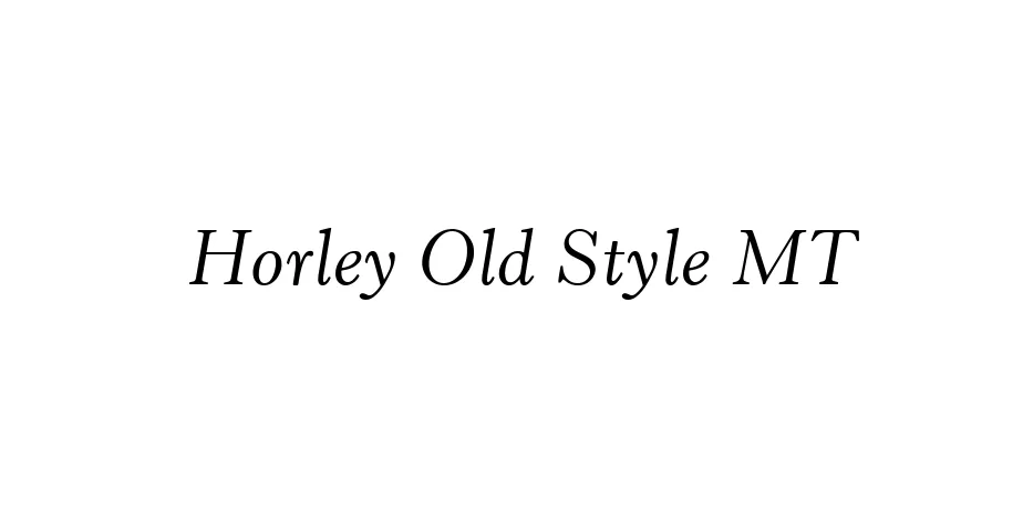 Fonte Horley Old Style MT