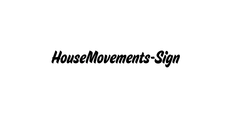 Fonte HouseMovements-Sign