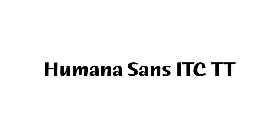 Fonte Humana Sans ITC TT