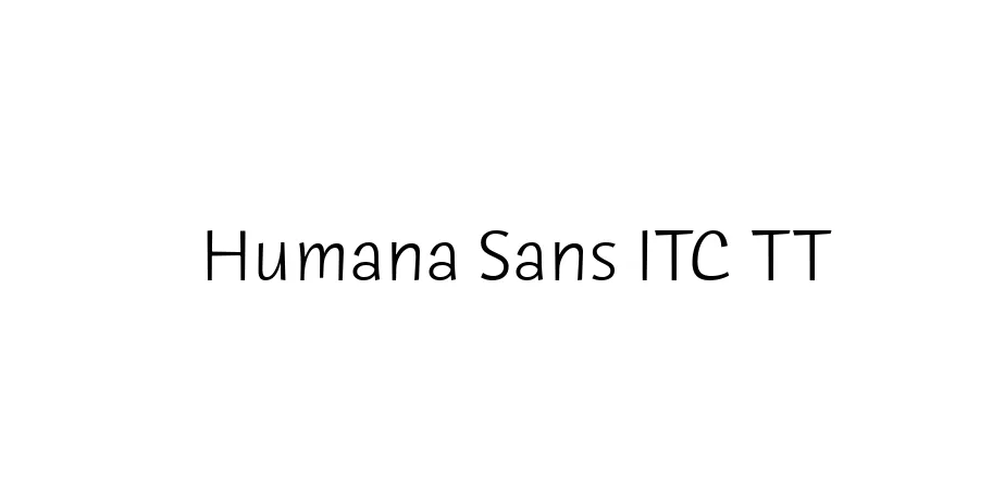 Fonte Humana Sans ITC TT