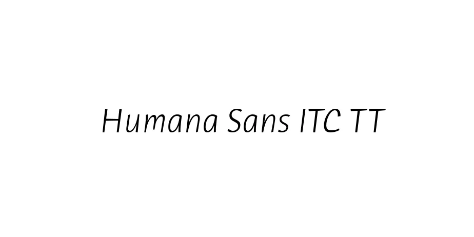 Fonte Humana Sans ITC TT