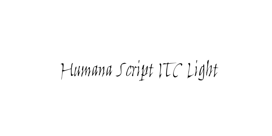 Fonte Humana Script ITC Light