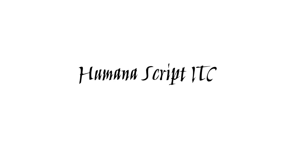 Fonte Humana Script ITC