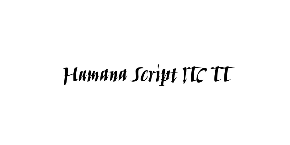 Fonte Humana Script ITC TT