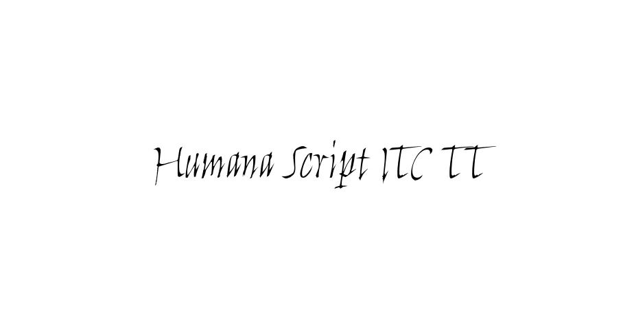 Fonte Humana Script ITC TT