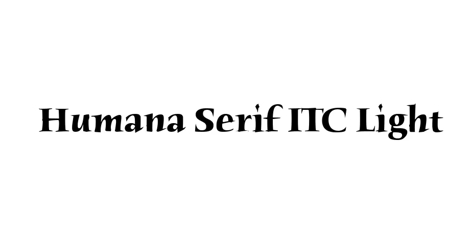 Fonte Humana Serif ITC Light