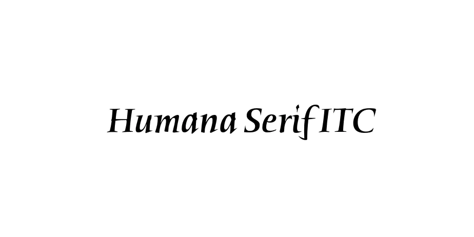 Fonte Humana Serif ITC