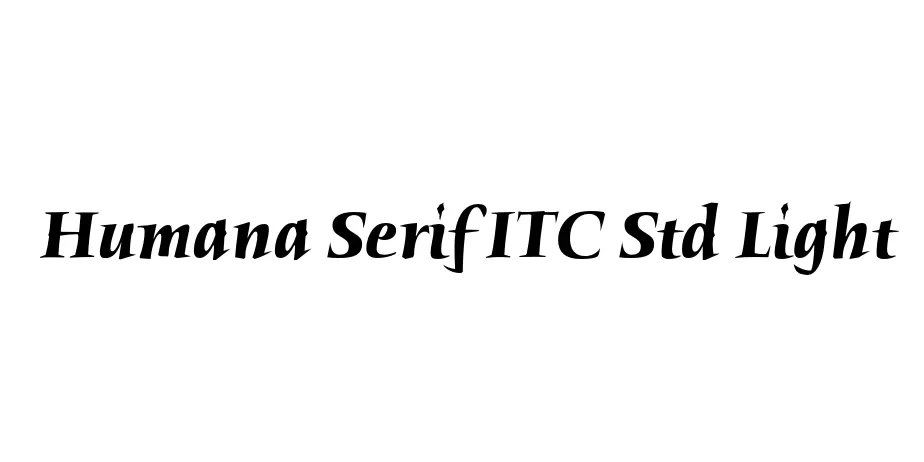 Fonte Humana Serif ITC Std Light