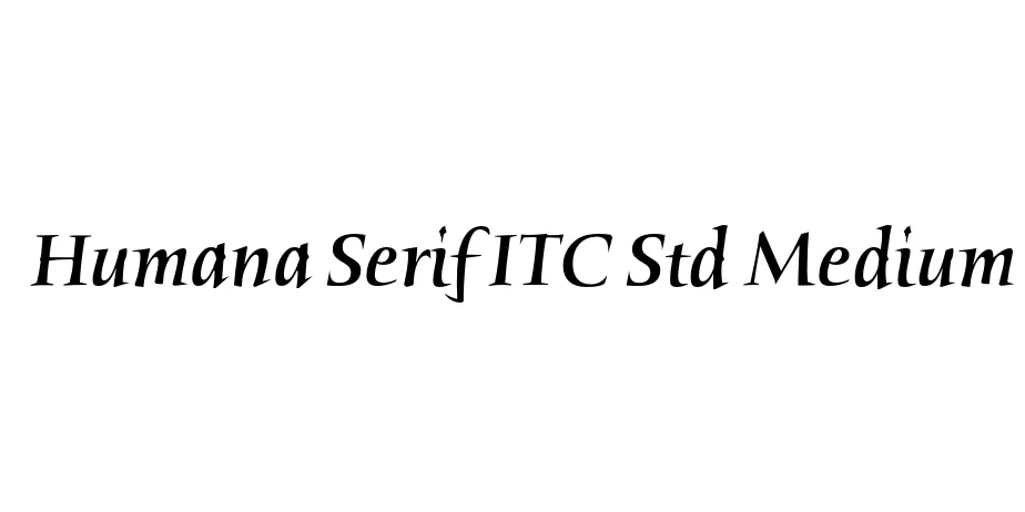 Fonte Humana Serif ITC Std Medium