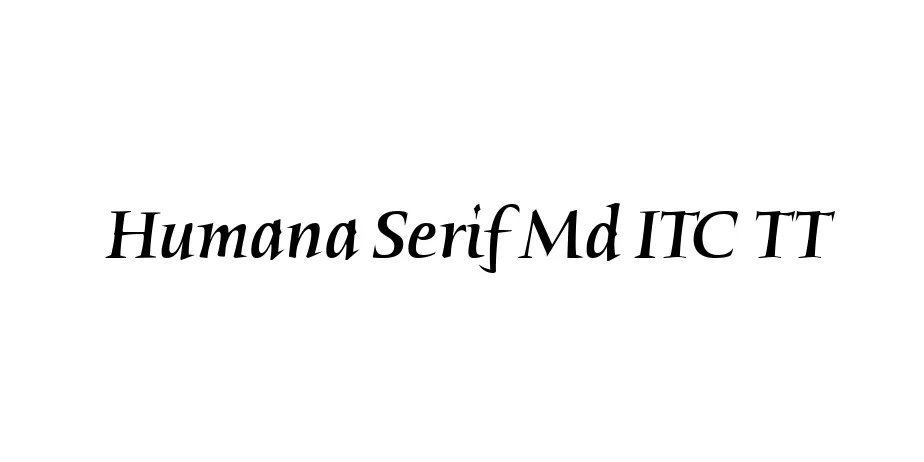 Fonte Humana Serif Md ITC TT