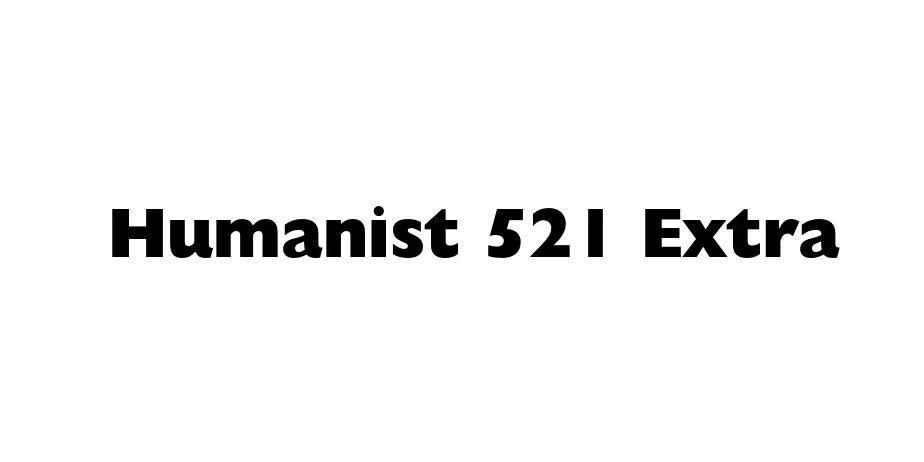 Fonte Humanist 521 Extra