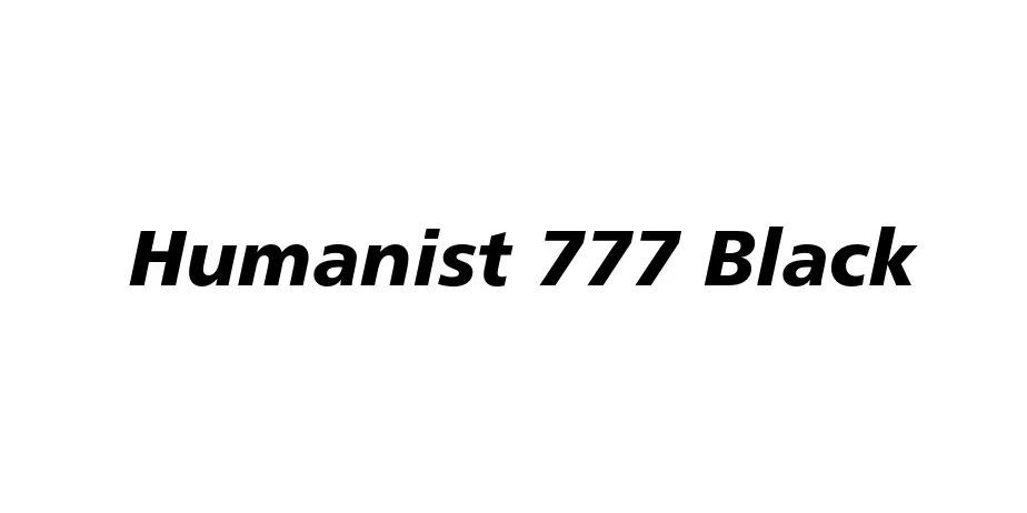 Fonte Humanist 777 Black