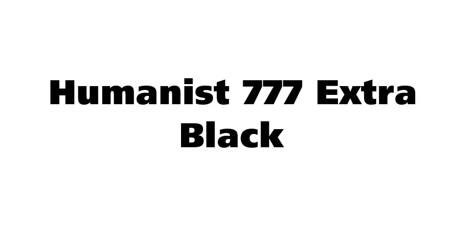 Fonte Humanist 777 Extra Black