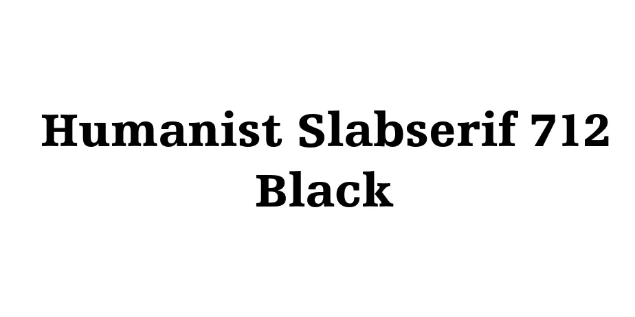 Fonte Humanist Slabserif 712 Black