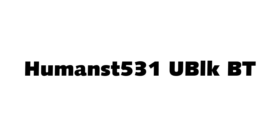 Fonte Humanst531 UBlk BT