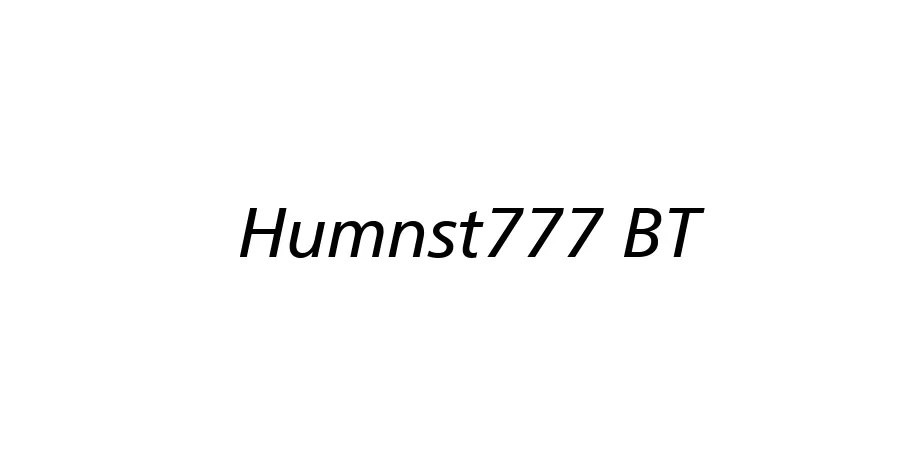 Fonte Humnst777 BT