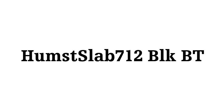 Fonte HumstSlab712 Blk BT