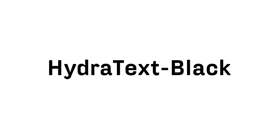 Fonte HydraText-Black